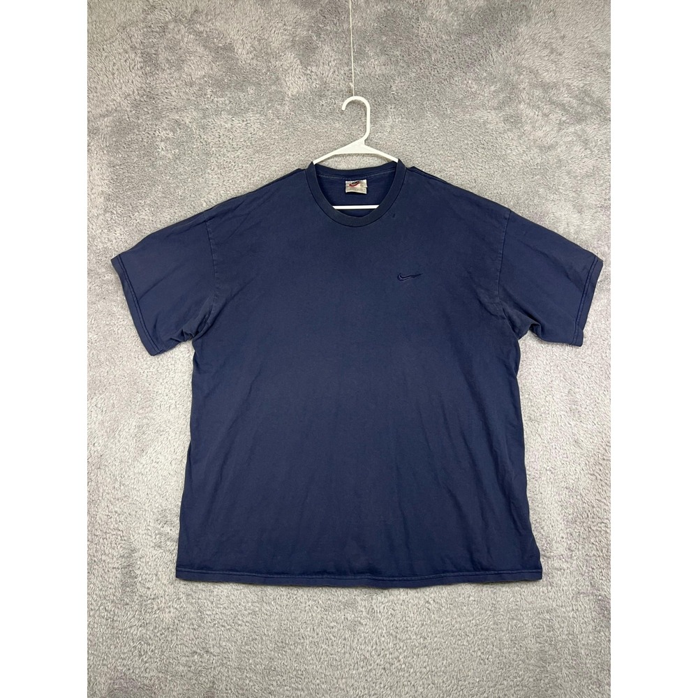 VTG Nike T Shirt Mens 2XL Blue Made in USA *Flaw
